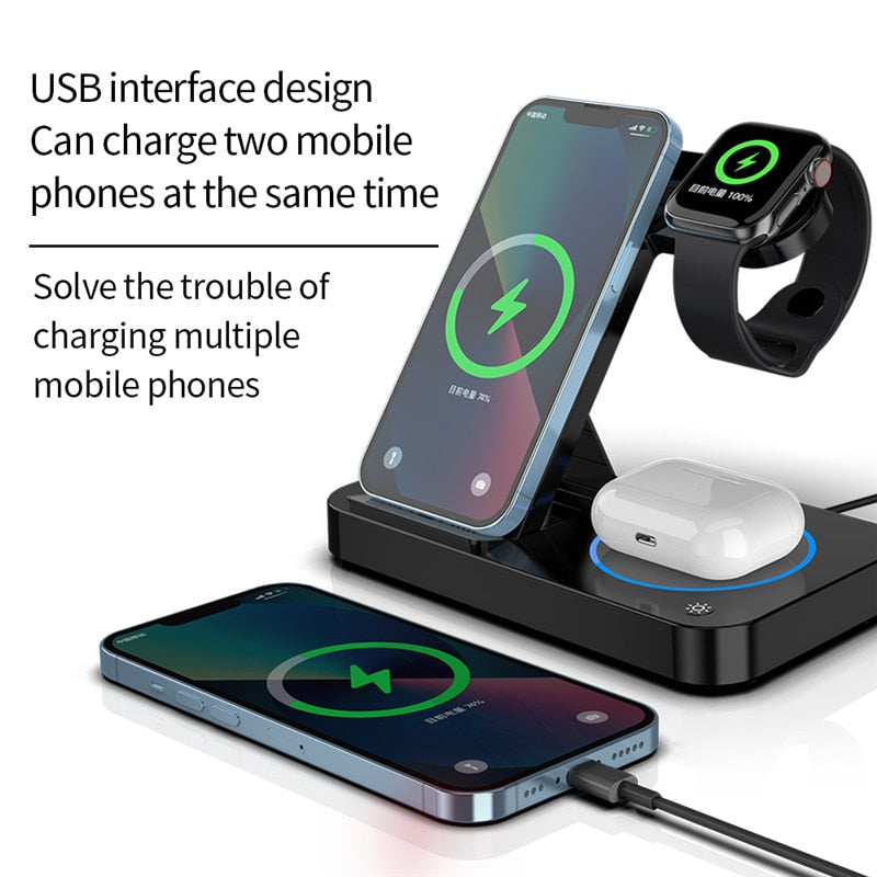 4-in-1 Wireless Charger Station