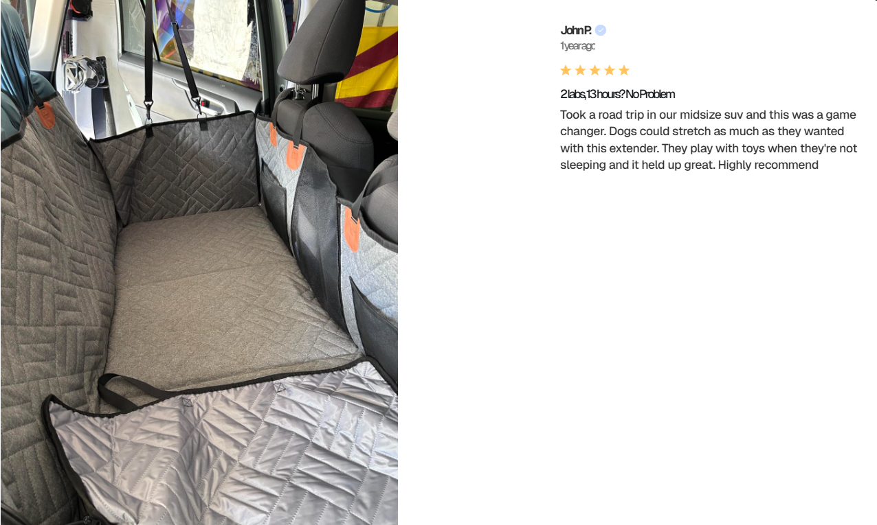 Back Seat Extender for Dogs